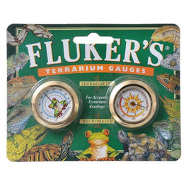 Flukers Reptile 2 Pack - (1 Thermometer & 1 Hygrometer) Flukers Terrarium Gauges