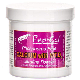 Rep-Cal Reptile 3.3 oz Rep Cal Phosphorus Free Calcium with Vitamin D3 - Ultrafine Powder