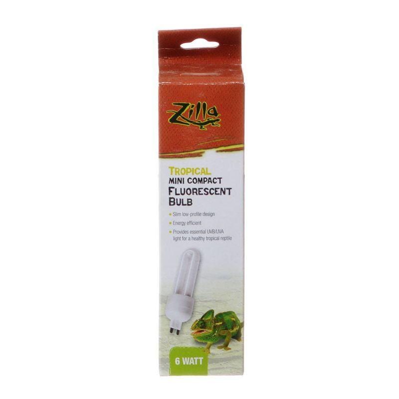Zilla Reptile 1 Pack - (6 Watt) Zilla Mini Compact Fluorescent Bulb - Tropical