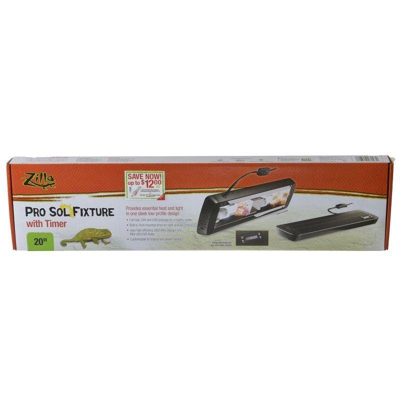 Zilla Reptile 30" Long - (Tank Size 30 Breeder or Larger) Zilla Pro Sol Fixture with Timer