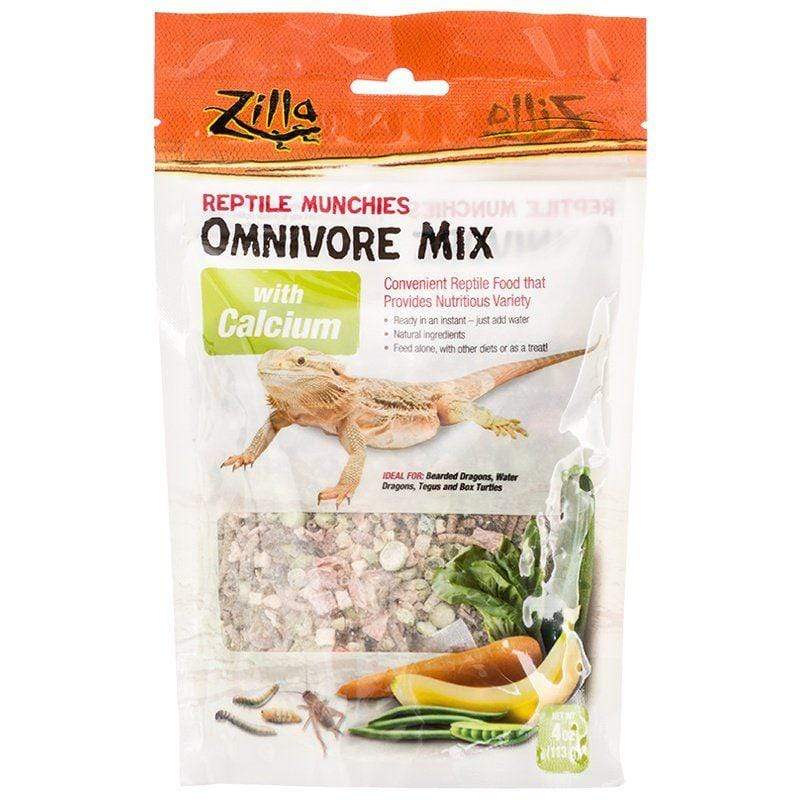 Zilla Reptile 4 oz Zilla Reptile Munchies - Omnivore Mix with Calcium