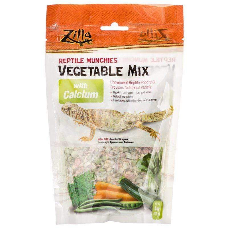 Zilla Reptile 4 oz Zilla Reptile Munchies - Vegetable Mix with Calcium