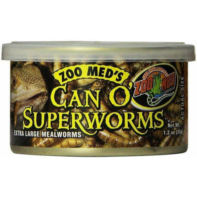 Zoo Med Reptile 1.2 oz Zoo Med Can O Superworms Extra Large Mealworms
