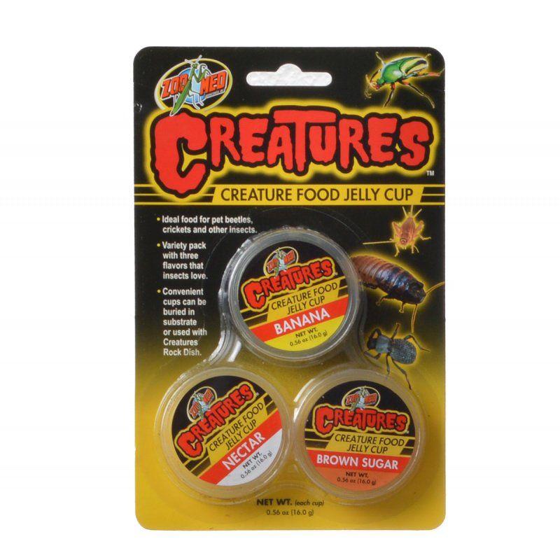 Zoo Med Reptile 3 Pack - (0.56 oz/16 g Each) Zoo Med Creatures Creature Food Jelly Cup