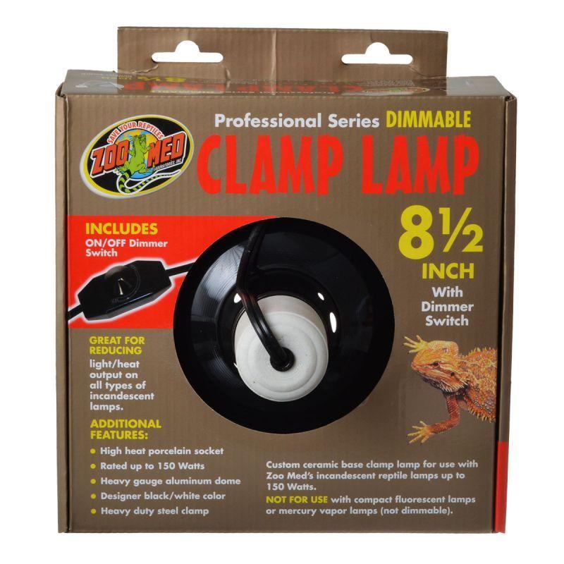 Zoo Med Reptile 8.5" Diameter Zoo Med Professional Series Dimmable Clamp Lamp - Black