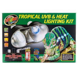 Zoo Med Reptile Lighting Combo Pack Zoo Med Tropical UVB & Heat Lighting Kit