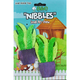 AE Cage Company Small Pet 2 count AE Cage Company Nibbles Potted Plants Loofah Chew Toy