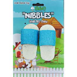 AE Cage Company Small Pet 2 count AE Cage Company Nibbles Sandals Loofah Chew Toy Assorted Colors