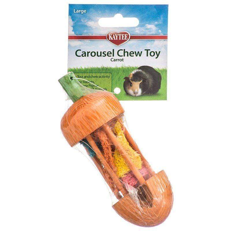 Kaytee Small Pet Carrot Chew Toy - (1.75" Diameter x 4.75" High) Kaytee Carousel Chew Toy - Carrot