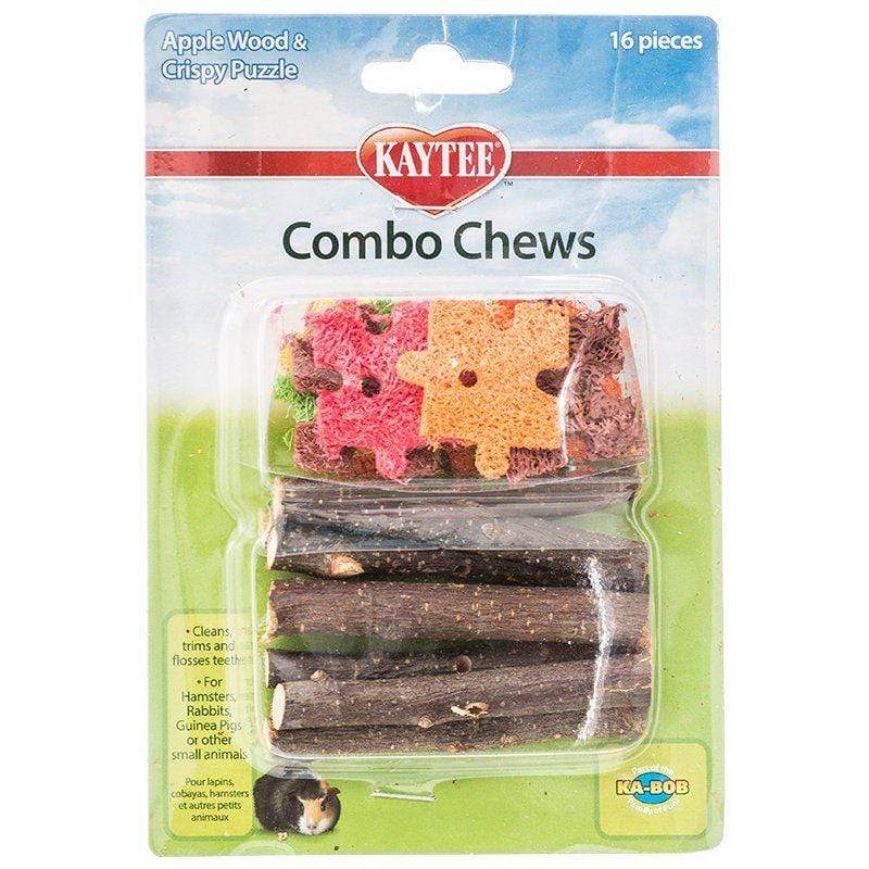Kaytee Small Pet 16 Pieces Kaytee Combo Chews Apple Wood & Crispy Puzzle