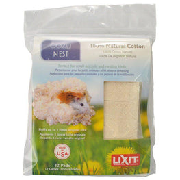 Lixit Small Pet 12 Count Lixit Cozy Nest Natural Cotton Bedding