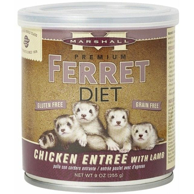 Marshall Small Pet 9 oz Marshall Premium Ferret Diet Chicken Entrée with Lamb