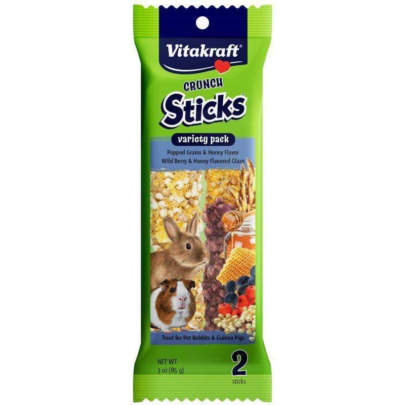 Vitakraft Small Pet 2 Pack Vitakraft Crunch Sticks Rabbit & Guinea Pig Treats Variety Pack - Popped Grains & Wild Berry