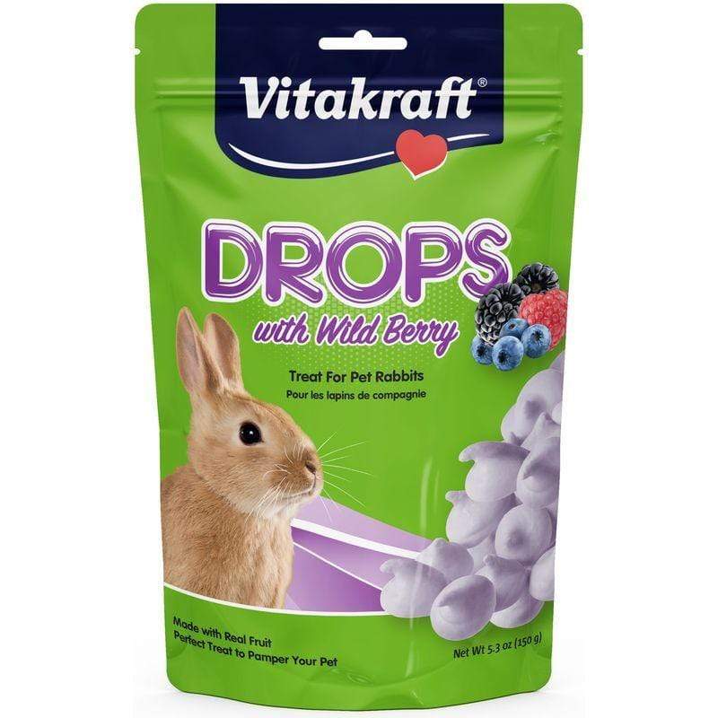 Vitakraft Small Pet 5.3 oz Vitakraft Drops with Wild Berry for Pet Rabbits