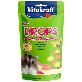 Vitakraft Small Pet 2.5 oz Vitakraft Mini Drops Treat for Hamsters, Rats & Mice - Banana & Cherry Flavor