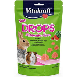 Vitakraft Small Pet 4.75 oz Vitakraft Star Drops Treat for Rabbits, Guinea Pigs & Chinchillas - Watermelon Flavor